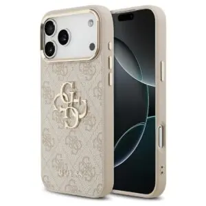 iPhone 17 Pro Max Hülle Roségold – GUESS PU W/ Big 4G Classic Logo